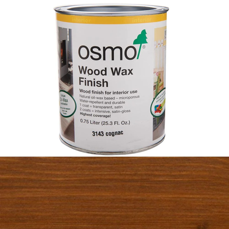 Wood Wax Finish - Solvent Based - Finish Color:Cognac - Size:0.75 Liter